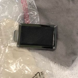 Leather inlay money clip